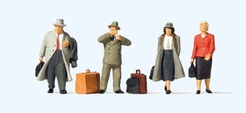 Passengers at the Train Station -- pkg(4), O, Preiser Kg 65373