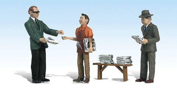 Scenic Accents(R) Figures -- Ned′s Newsstand, G, Woodland Scenics 2559