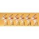 Animals -- Performing (Liberty/High School) Horses pkg(6), HO, Preiser Kg 20382
