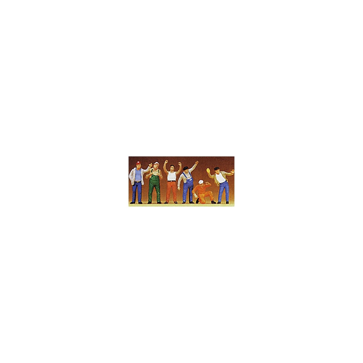 1/50 Scale Figures -- Truckers Standing, 1/50, Preiser Kg 68202