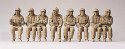 Emergency - Modern German Firefighters - Unpainted Figure Set -- Seated Driver & Crew pkg(8), HO, Preiser Kg 10483