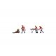 Emergency Workers -- Firemen (orange), HO, Noch Gmbh & Co 15080