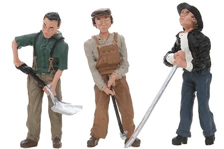 Scenic Accents(R) Figures -- Rail Workers pkg(3), G, Woodland Scenics 2562