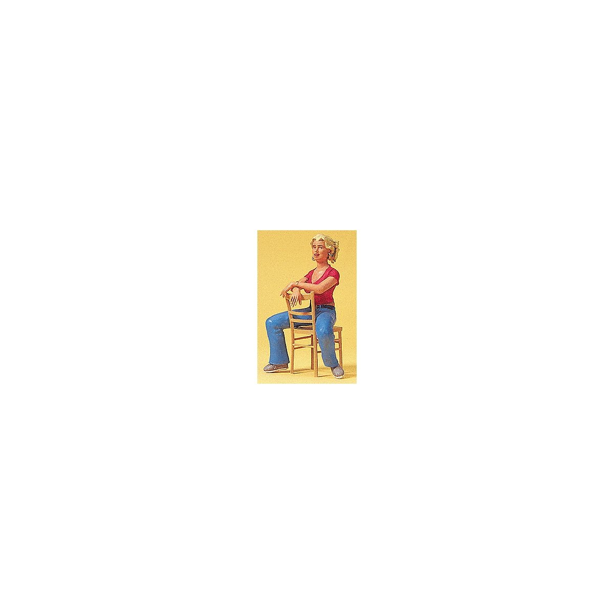 Pedestrian -- Young Woman Seated with Chair, G, Preiser Kg 45508