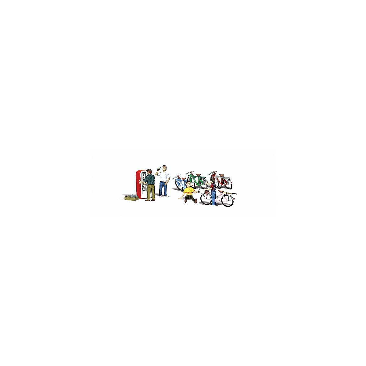 Scenic Accents(R) Figures -- Bicycle Buddies pkg(4), O, Woodland Scenics 2752