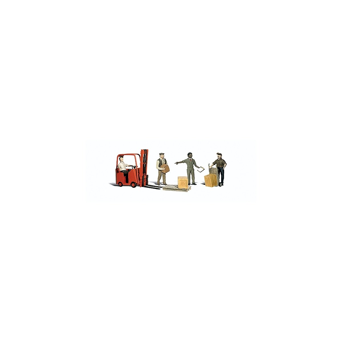 Workers w/Forklift - Scenic Accents(R) -- pkg(4), O, Woodland Scenics 2744