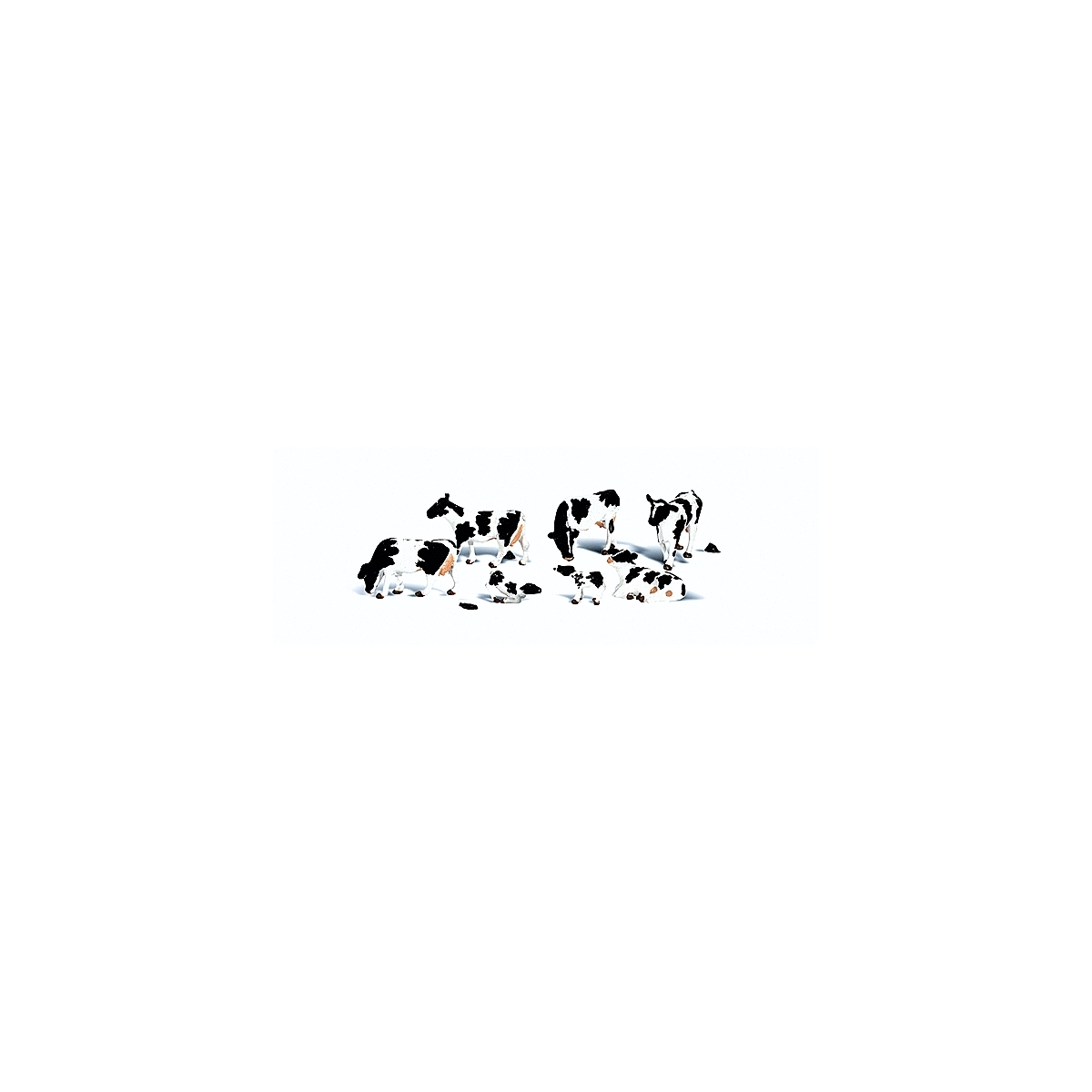 Scenic Accents(R) Animal Figures -- Holstein Cows pkg(7), O, Woodland Scenics 2724