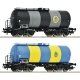 2 piece set: Tank wagons, ÖMV/ÖBB, HO, Roco 6600163