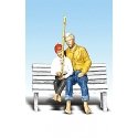 Scenic Accents(R) Figures -- Frank & Son Fishing, G, Woodland Scenics 2534