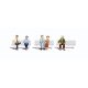 Scenic Accents(R) Figures -- Seated Passengers pkg(5), O, Woodland Scenics 2731