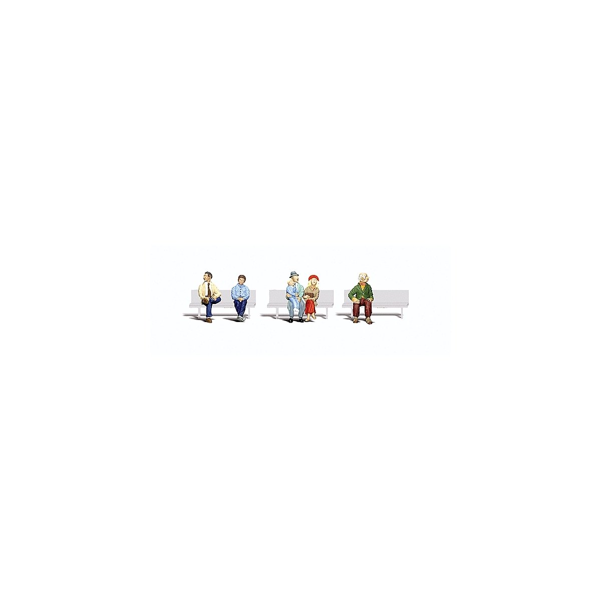 Scenic Accents(R) Figures -- Seated Passengers pkg(5), O, Woodland Scenics 2731