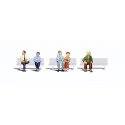 Scenic Accents(R) Figures -- Seated Passengers pkg(5), O, Woodland Scenics 2731