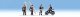 Chimney Sweeps w/Accessories -- 4 Sweeps, 2 Ladders, Hoses & Bike, HO, Noch Gmbh & Co 15052
