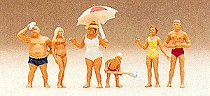 Recreation & Sports -- Family At The Beach, HO, Preiser Kg 10283