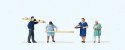 At the Bake House -- 4 Figures, Accessories, HO, Preiser Kg 10712