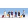Passengers w/Luggage -- Set 2 pkg(6), HO, Noch Gmbh & Co 15219