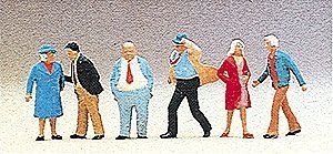 Pedestrians -- Senior Citizens, HO, Preiser Kg 10124