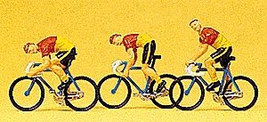 Cycle Racers -- Team D - Red, Yellow, HO, Preiser Kg 25003