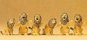 Animals -- Performing Lions - Seated pkg(3), HO, Preiser Kg 20381