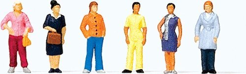 Pedestrians -- Standing Women pkg(6), N, Preiser Kg 79222