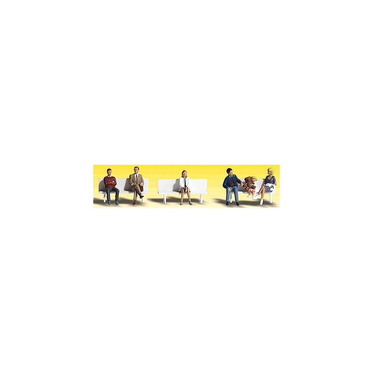 Scenic Accents(R) Figures -- Bus Stop People, N, Woodland Scenics 2134