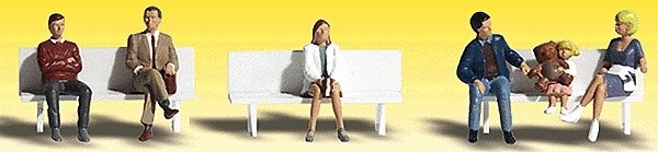 Scenic Accents(R) Figures -- Bus Stop People, N, Woodland Scenics 2134