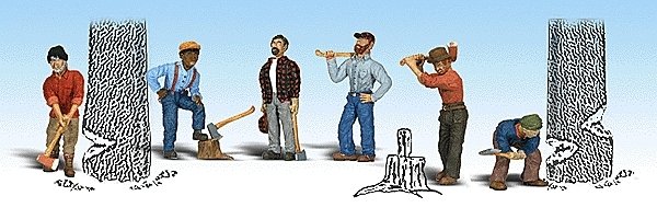 Scenic Accents(R) -- Lumberjacks pkg(6), HO, Woodland Scenics 1876