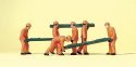 Railroad Personnel -- Track Workers w/Ties pkg(6), HO, Preiser Kg 14036