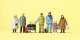 Passengers -- Travelers in Winter Clothing pkg(6), HO, Preiser Kg 14038