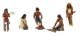Native Americans Figures - Scene-A-Rama(R) -- pkg(5), All Scales, Woodland Scenics 4443