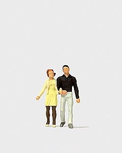 Couple Walking, HO, Preiser Kg 28111