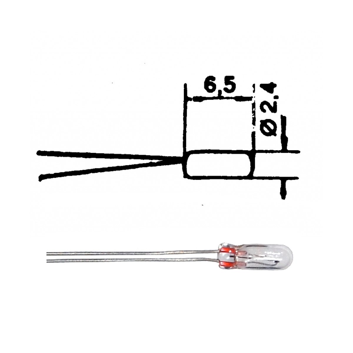 Light bulb with leads -- Drahtlampen 12 Volt -- HO - Roco 40322