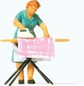 Woman Ironing, HO, Preiser Kg 28154