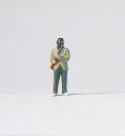 Individual Figure - Working People -- Criminal Wearing a Hooded Ski Cap with a Rifle, HO, Preiser Kg 29046