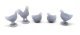 Chickens pkg(5), HO, All Scale Miniatures 870999
