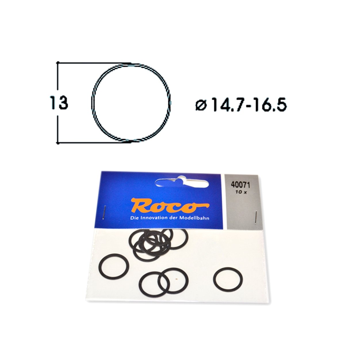 Traction tyre set DC -- Haftringsatz Gleichstrom -- HO - Roco 40071