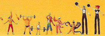 Circus Figures -- Sideshow Performers pkg(8), HO, Preiser Kg 24656
