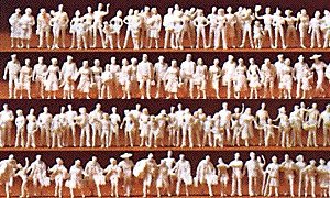 Unpainted Figure Set -- Passengers pkg(120), N, Preiser Kg 79008