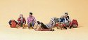 Recreation & Sports -- Hikers Resting pkg(6), HO, Preiser Kg 10442