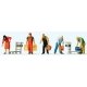 At the Cash-and-Carry Beverage Store -- pkg(5), HO, Preiser Kg 10656
