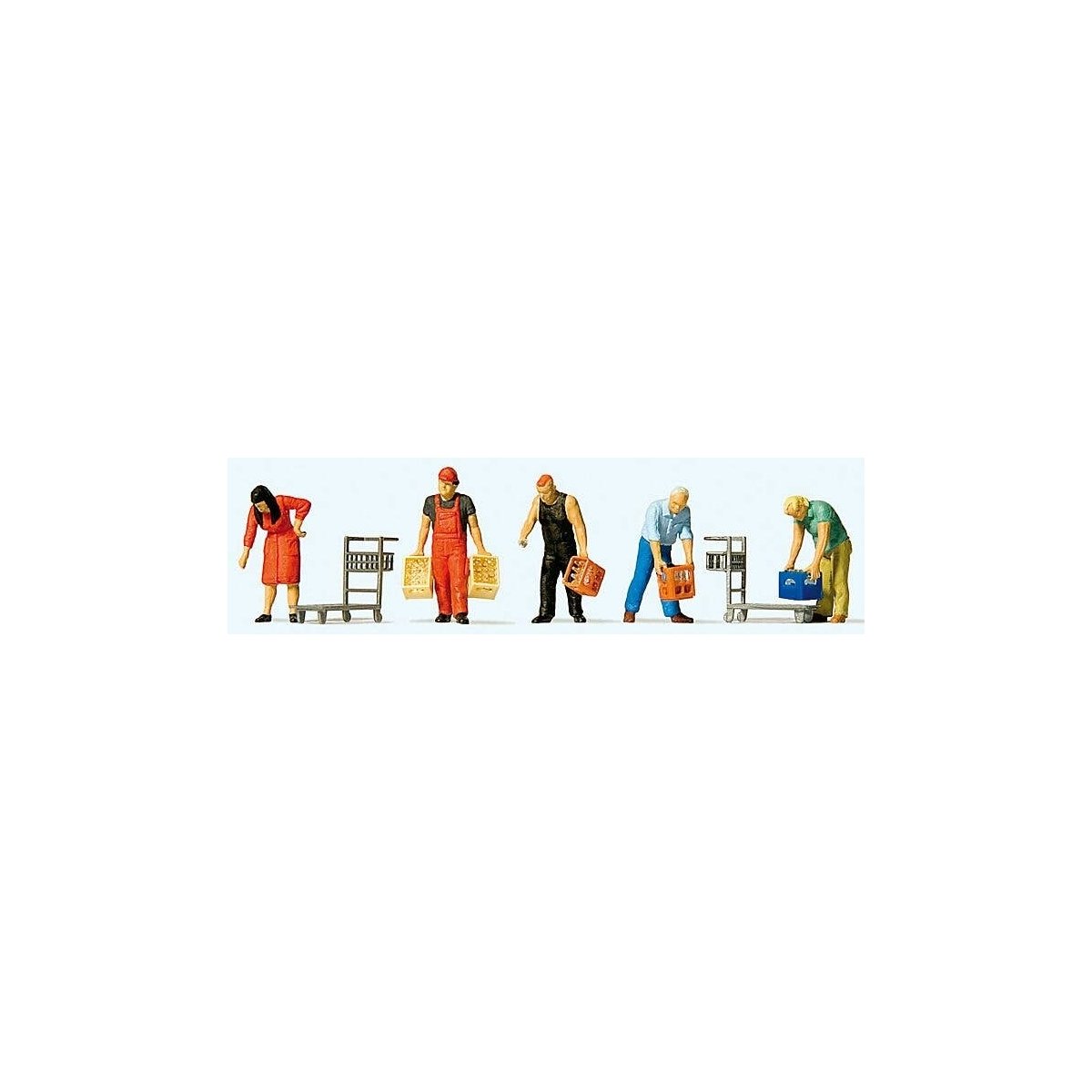 At the Cash-and-Carry Beverage Store -- pkg(5), HO, Preiser Kg 10656