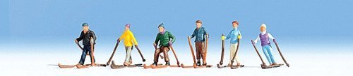 Skiers -- Set 1 pkg(6), HO, Noch Gmbh & Co 15828