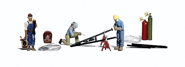 Scenic Accents(R) Figures -- Welders & Accessories pkg(15), O, Woodland Scenics 2748