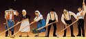 People Working -- Harvest Workers, HO, Preiser Kg 10045