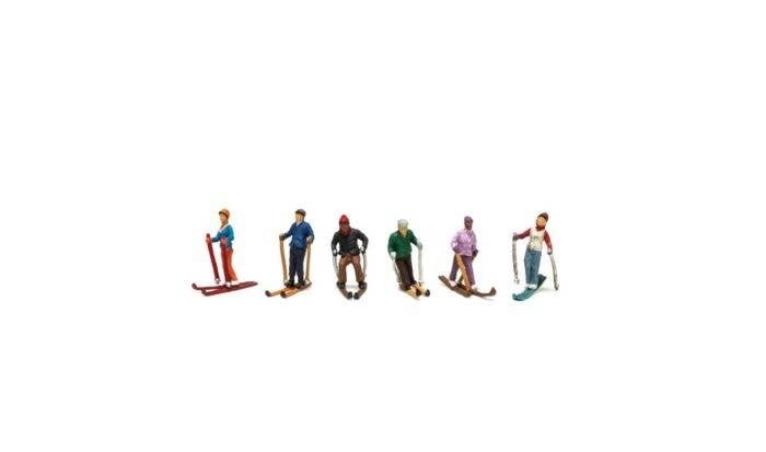 Scenic Accents(R) -- Snow Skiers pkg(6), HO, Woodland Scenics 1967