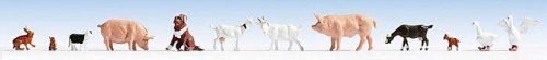 Small Farm Animal Set -- pkg(10), N, Noch Gmbh & Co 36711
