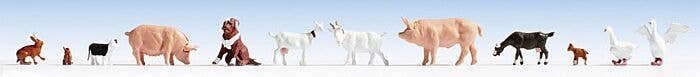 Small Farm Animal Set -- pkg(10), N, Noch Gmbh & Co 36711