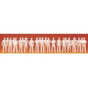 Unpainted Figure Set -- Uniformed People Combination Kit, HO, Preiser Kg 16345