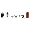 Count Dracula Figure Set -- Figures, Bats, Coffin, HO, Faller Gmbh 151632