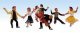 Scenic Accents(R) -- Swingin′ Sensation - 4 Couples Dancing, HO, Woodland Scenics 1950